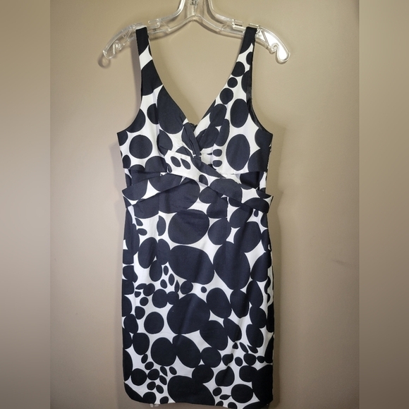 ABS by Allen Schwartz collection black&white polka-dot formal strapless size 8 - Picture 2 of 8